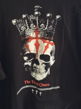 CVLA The Final Omen Skull Crown Black Graphic T-Shirt 4XL
